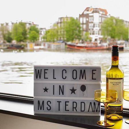 Houseboat Amsterdam - Room With A View Exterior foto