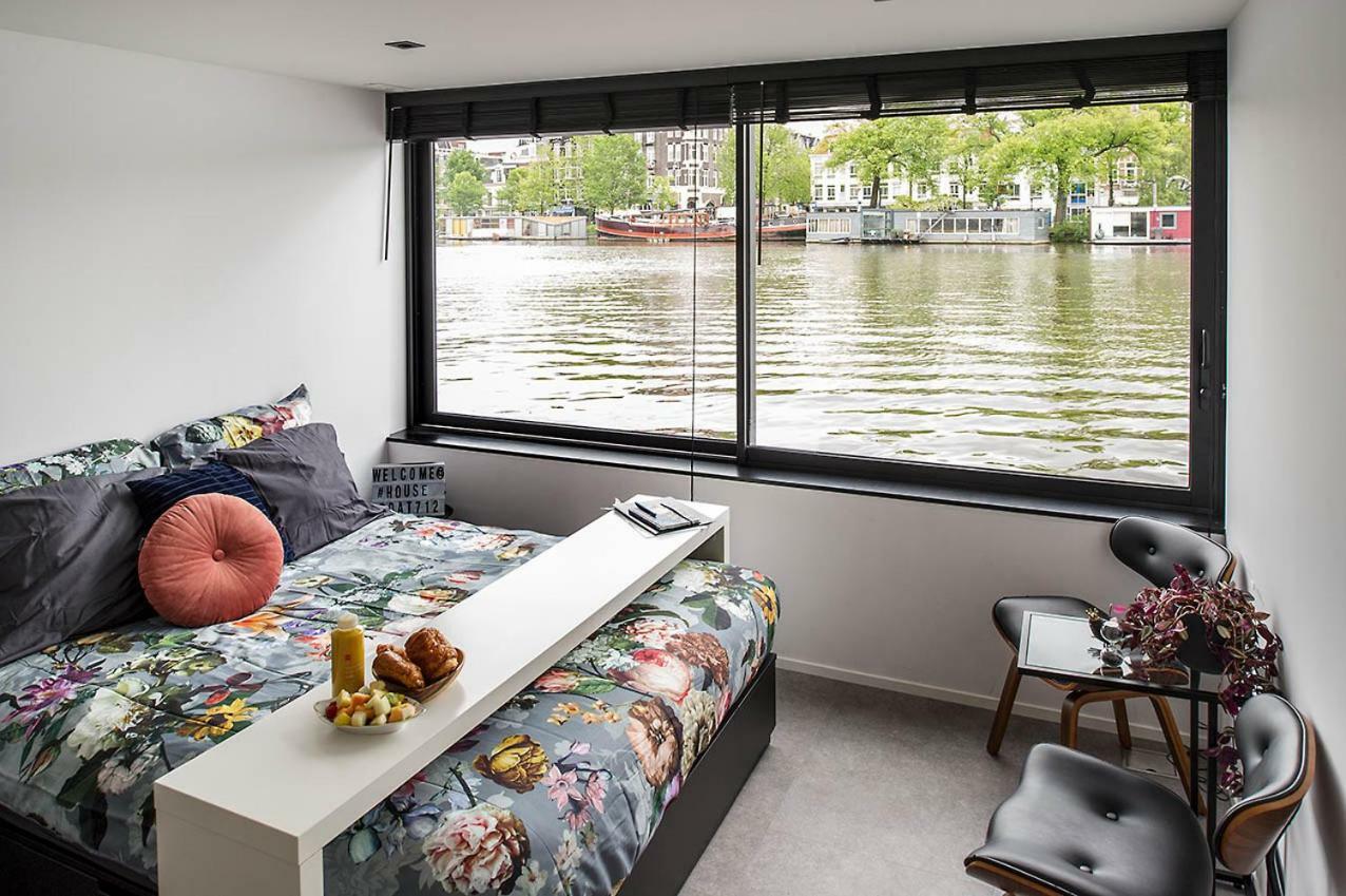 Houseboat Amsterdam - Room With A View Exterior foto