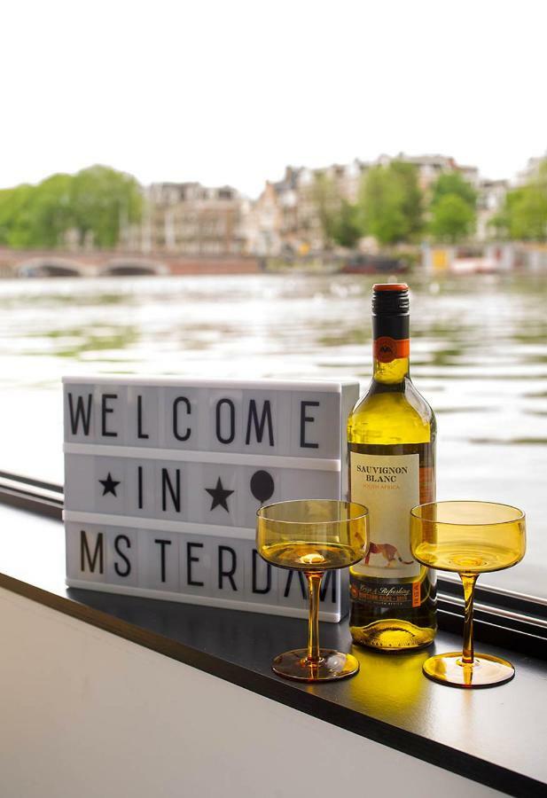 Houseboat Amsterdam - Room With A View Exterior foto